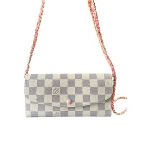 Louis Vuitton Emilie Wallet Damier Azur Rose Ballerine